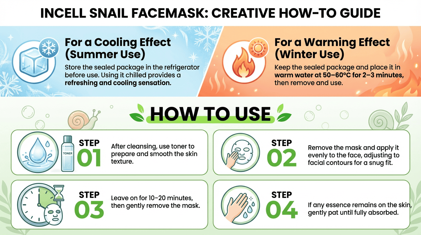 Incell Snail Facemask How to Use Guide